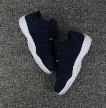 2017 Navy Suede Air Jordan 11 Low Jeter Re2pect